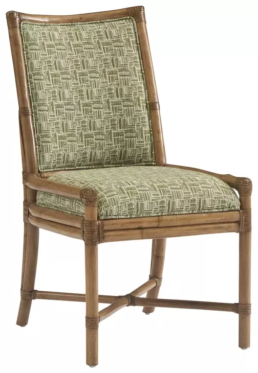 Key Biscayne Oceanside Green Upholstered Side Chair