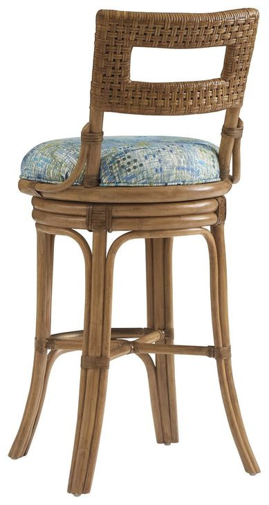 Key Biscayne Bay Harbour Green Upholstered Bar Stool