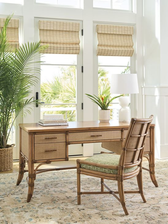 Key Biscayne Oceanside Green Upholstered Side Chair
