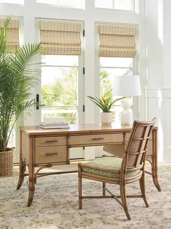 Key Biscayne Oceanside Green Upholstered Side Chair