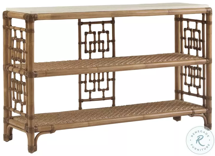 Key Biscayne Light Driftwood Sailfish Console Table