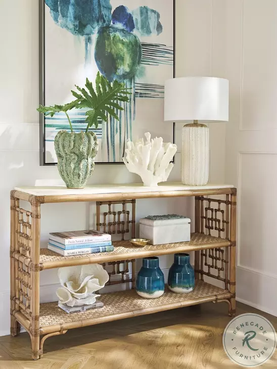 Key Biscayne Light Driftwood Sailfish Console Table