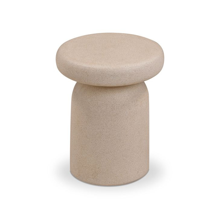 Lydia Cream Outdoor Round Side Table