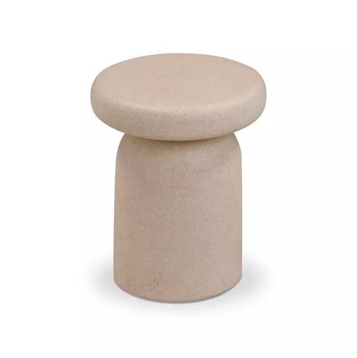 Lydia Cream Outdoor Round Side Table