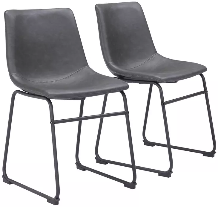 Smart Charcoal Dining Chair Set Of 2