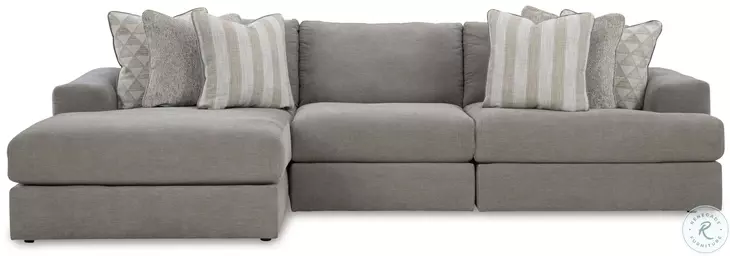 Avaliyah Ash Modular 3 Piece LAF Chaise Sectional