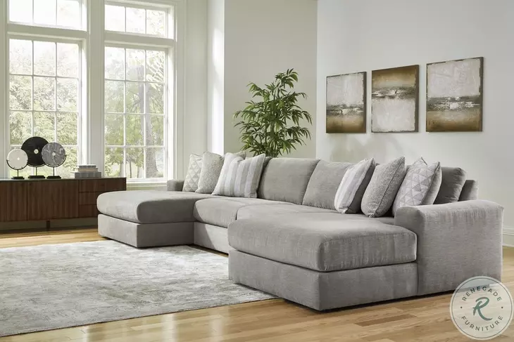Avaliyah Ash Modular 4 Piece Double Chaise Sectional