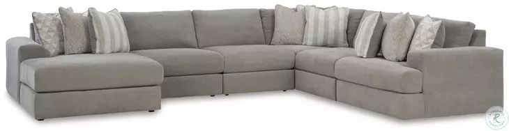 Avaliyah Ash Modular 6 Piece LAF Chaise Sectional