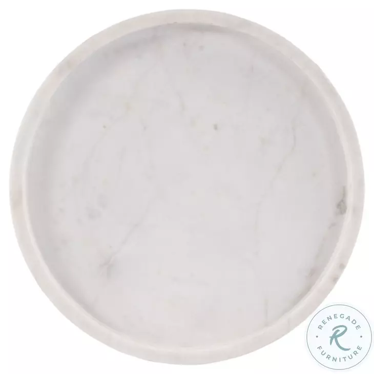 Berlin White and Black Round Side Table