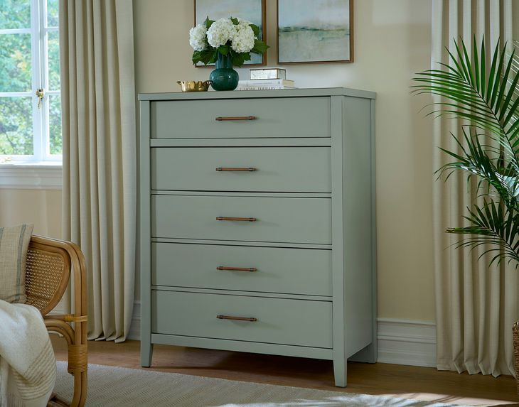 Pure Maple Sage 5 Drawer Chest