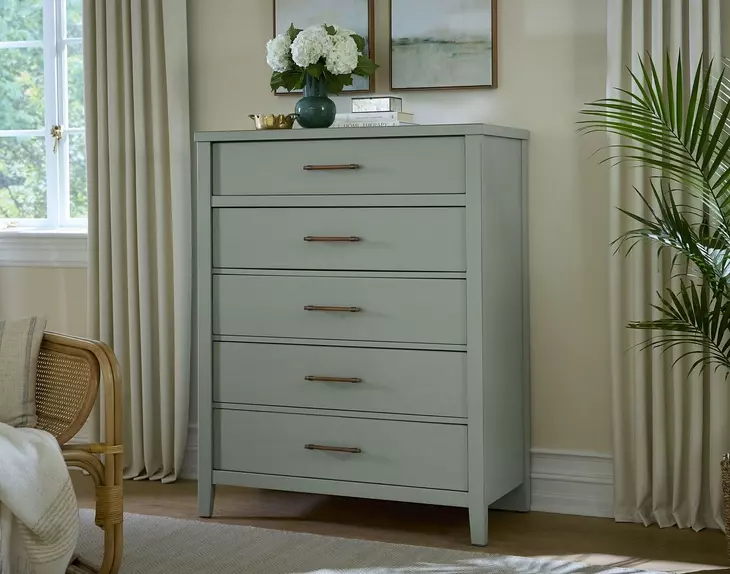 Pure Maple Sage 5 Drawer Chest