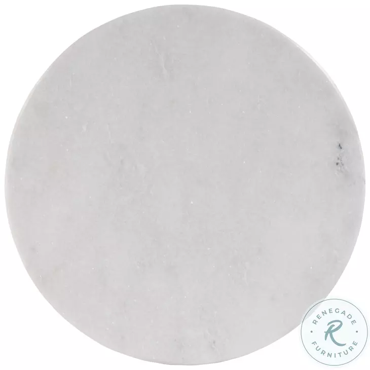 Ada Black and White Round Side Table