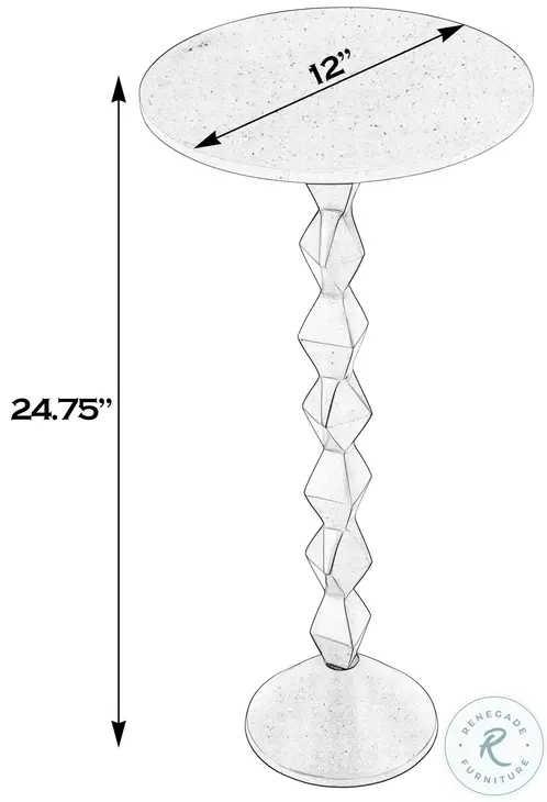 Ada Black and White Round Side Table