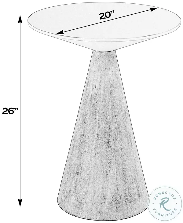 Via Natural Round Side Table