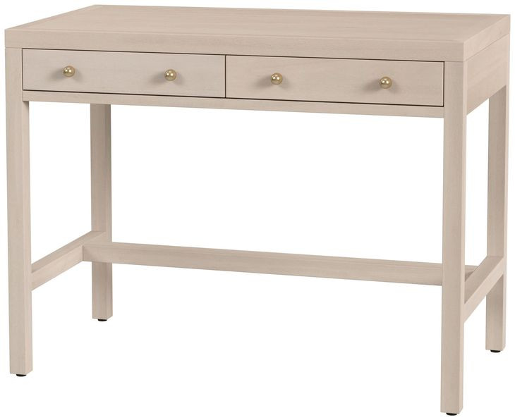 Nora Antique Taupe 40" Rectangular 2 Drawer Writing Desk
