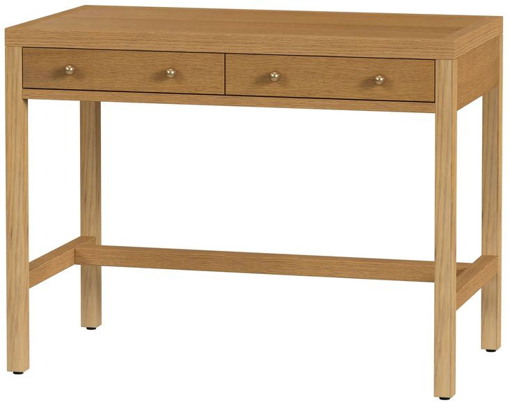 Nora Natural 40" Rectangular 2 Drawer Writing Desk
