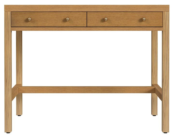 Nora Natural 40" Rectangular 2 Drawer Writing Desk