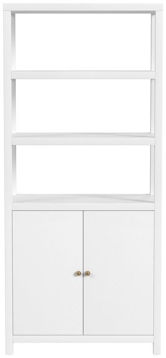 Nora White 32" 3 Tier Etagere Bookcase