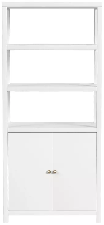 Nora White 32" 3 Tier Etagere Bookcase