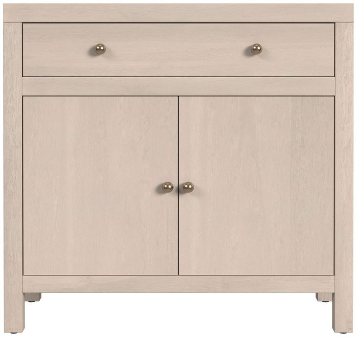 Nora Antique Taupe 31" 1 Drawer 2 Door Accent Storage Cabinet