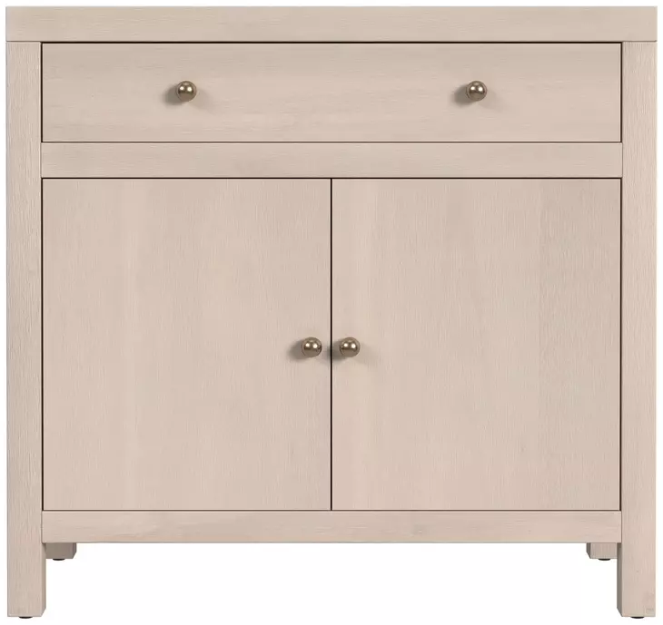 Nora Antique Taupe 31" 1 Drawer 2 Door Accent Storage Cabinet