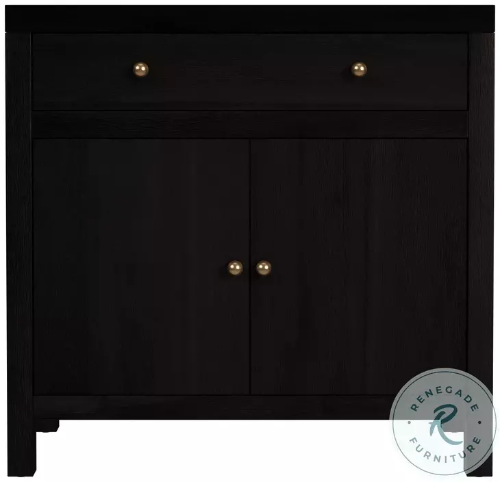 Nora Antique Coffee Accent Storage Cabinet