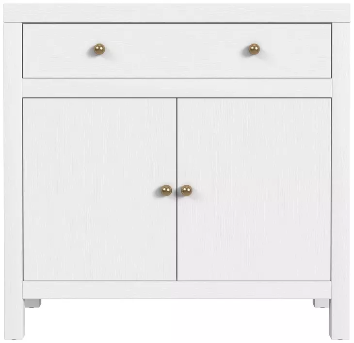 Nora White 31" 1 Drawer 2 Door Accent Storage Cabinet