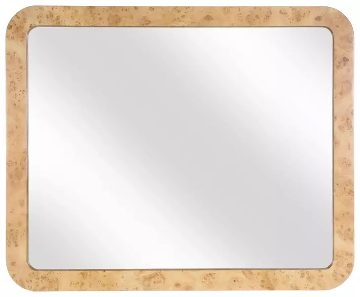 Cora Light Burl Rectangular Wall Mirror