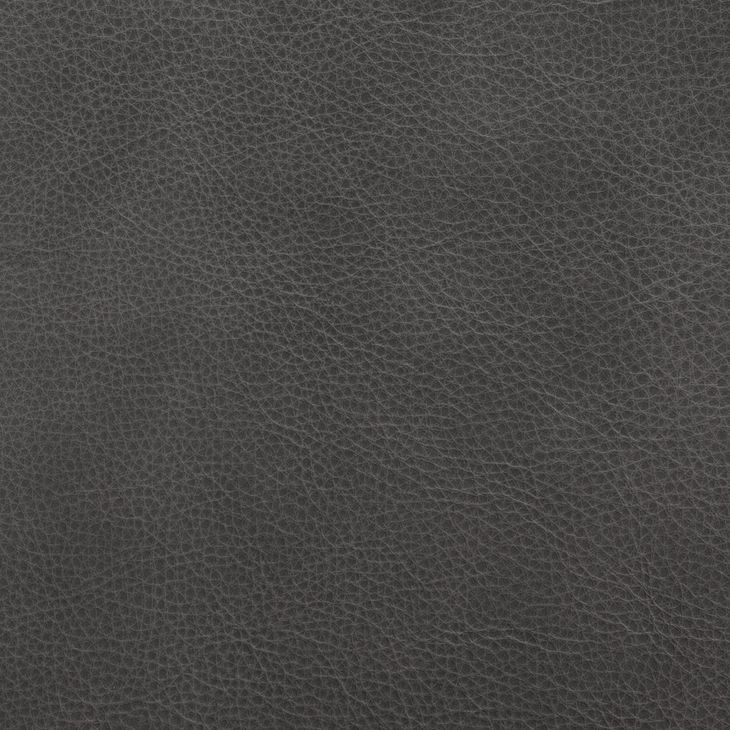 Trix Ash Gray Leather Upholstered Rectangular Ottoman