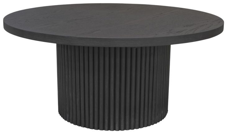 Reba Black Round Cocktail Table