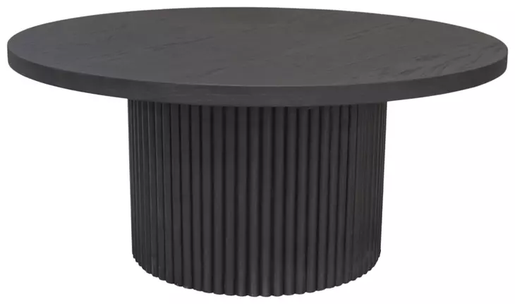 Reba Black Round Cocktail Table