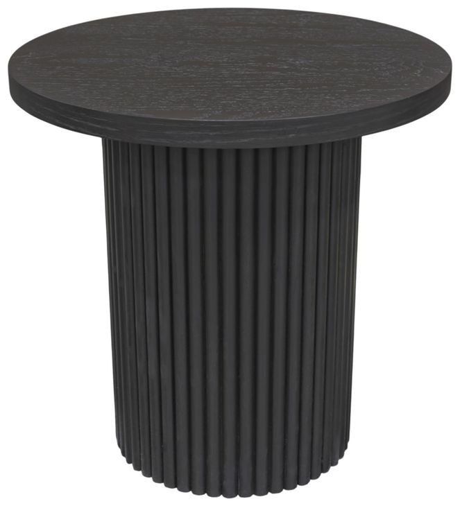 Reba Black Round End Table