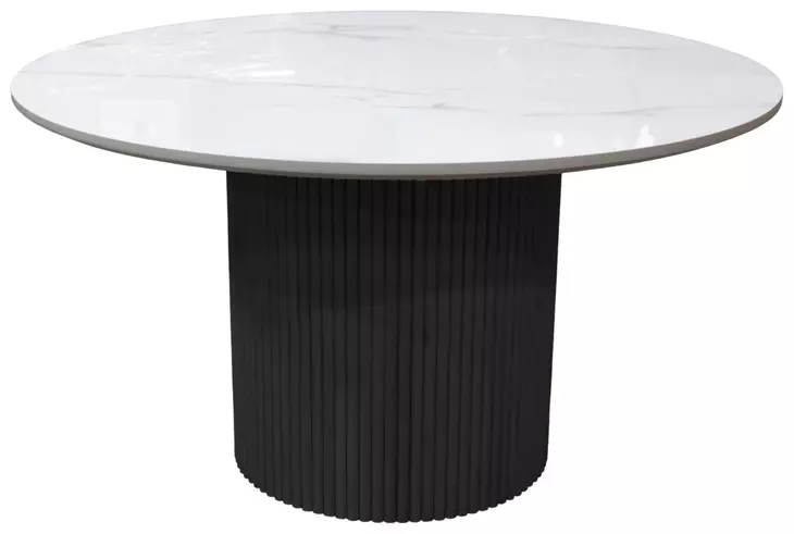 Reba Black Quartz Top Round Dining Table