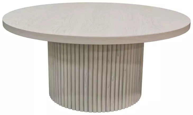 Reba Natural White Wash Round Occassional Table Set