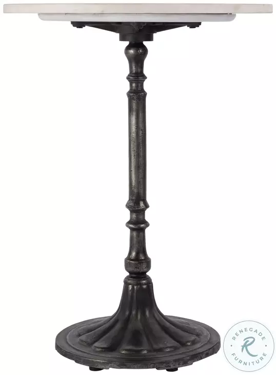 Elio White and Black Round Side Table