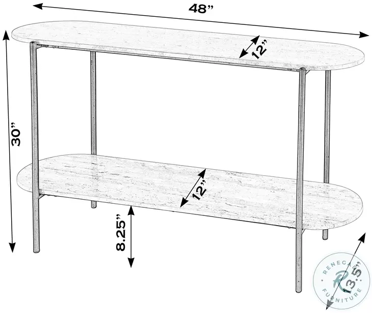 Rinaldi Natural 2 Tier Console Table