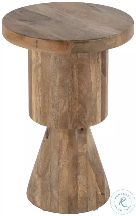 Botswana Brown Round Side Table