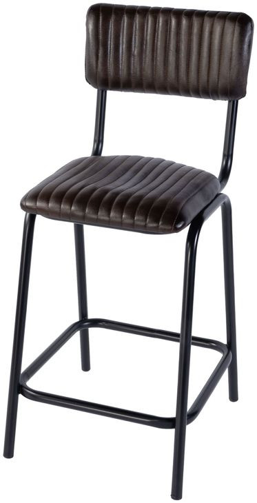 Waylon Black and Brown 32" Barstool