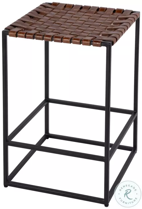 Lowell Brown Leather Counter Height Stool