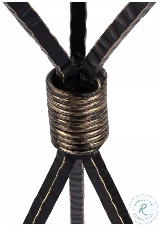 Lucca Black Round Side Table