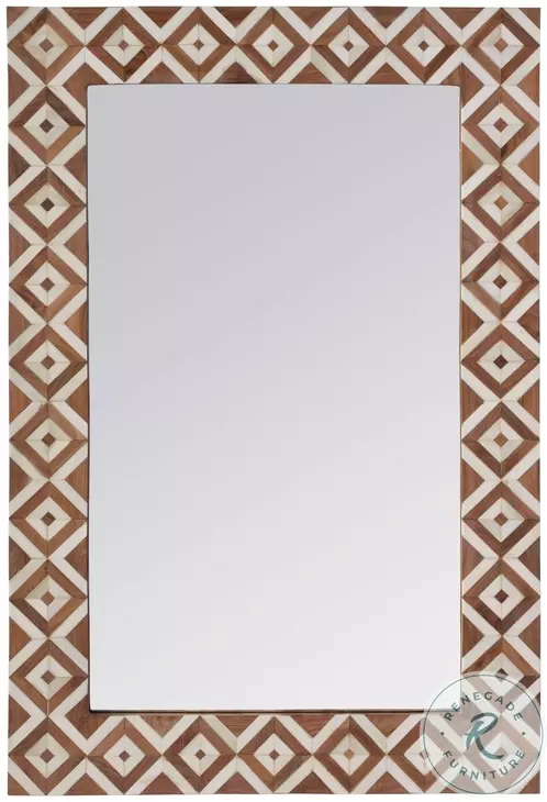 Verona Brown And Tan Wall Mirror