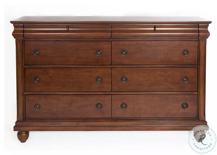Louis　ブラック、ブラウンセット Rustic Traditions 8 Drawer Dresser by Liberty Furniture 589-BR31