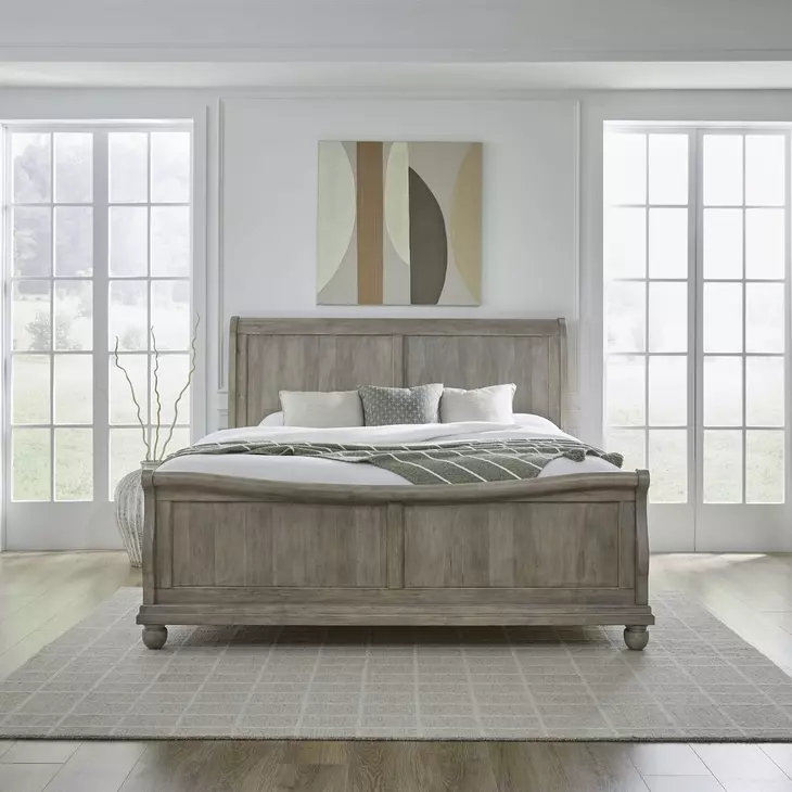 Rustic Traditions Saddle Tan California King Sleigh Bed