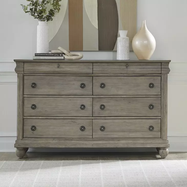 Rustic Traditions Saddle Tan 8 Drawer Dresser