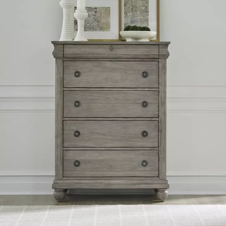 Rustic Traditions Saddle Tan 5 Drawer Chest