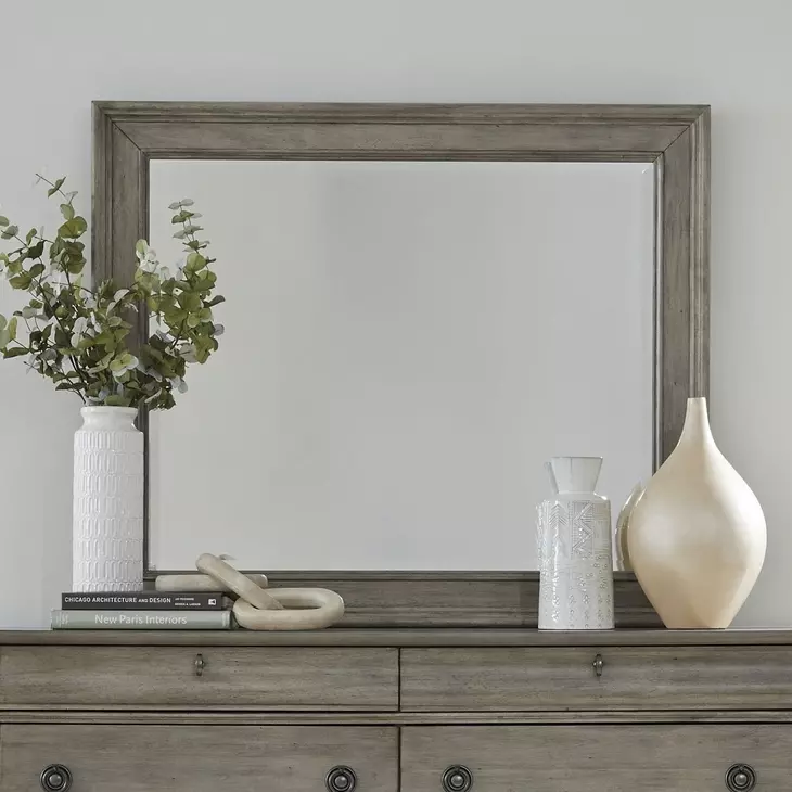 Rustic Traditions Saddle Tan Rectangular Dresser Mirror