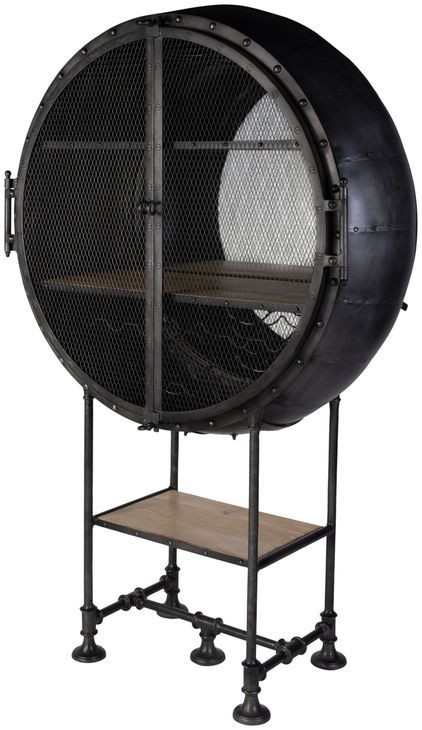 Roanoke Black 43" Bar Cabinet