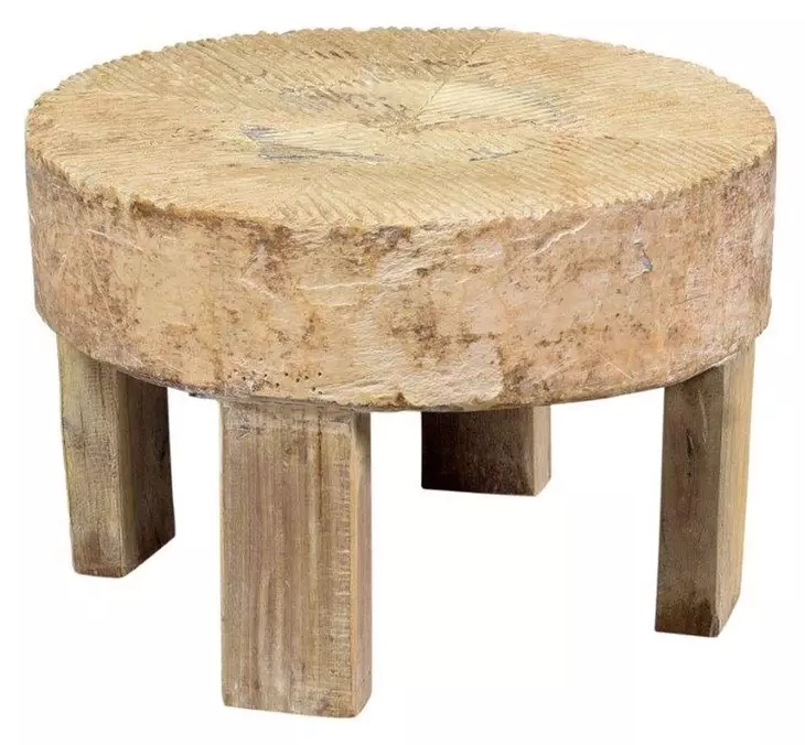 Alta Antique White Round Medium End Table