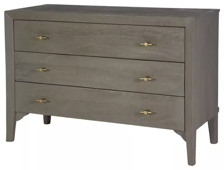 Rockport Warm Gray 3 Drawer Dresser