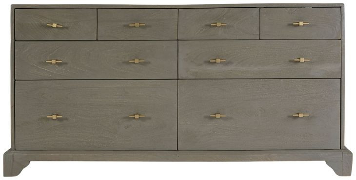 Faro Greenish Warm Gray 8 Drawers Dresser